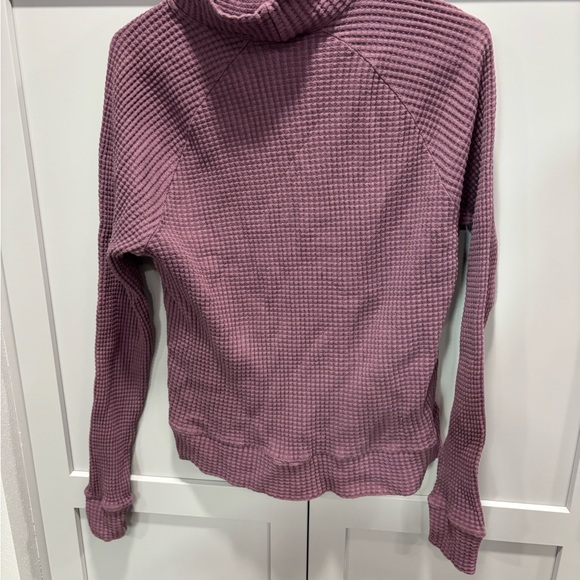 The North Face MedWeight Waffle Knit Mauve Mock Neck Pullover Sweater Size M - Picture 4 of 4